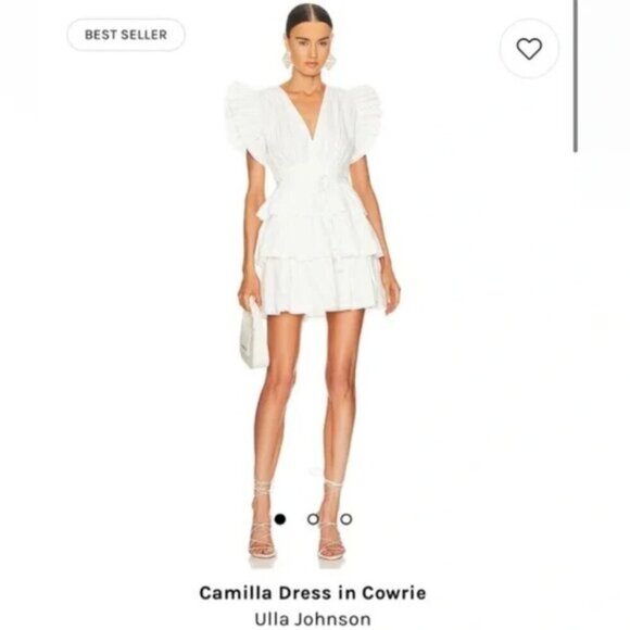 Ulla Johnson Camilla Mini Ruffle Dress Cowrie Size 2 - Picture 3 of 13